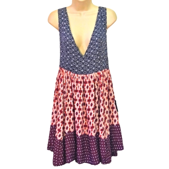 Lulus Dresses & Skirts - Lulus La Vie en Roses Navy Blue & Red Multi-Color Floral Print Dress,Large, NWT